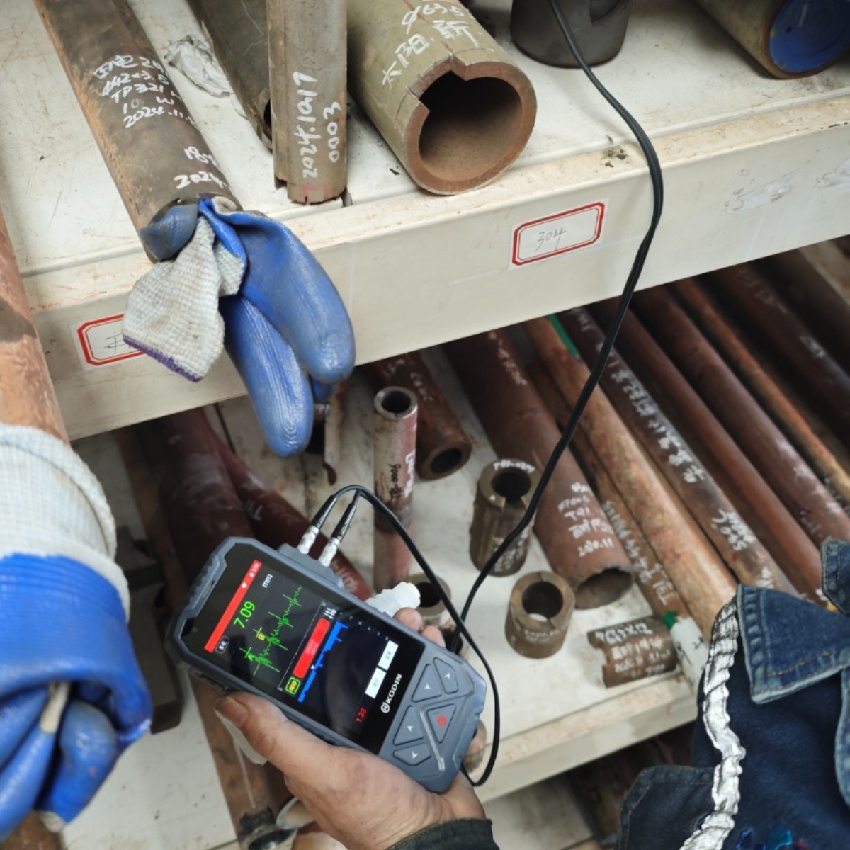 智能型超聲波測(cè)厚儀使用現(xiàn)場(chǎng)